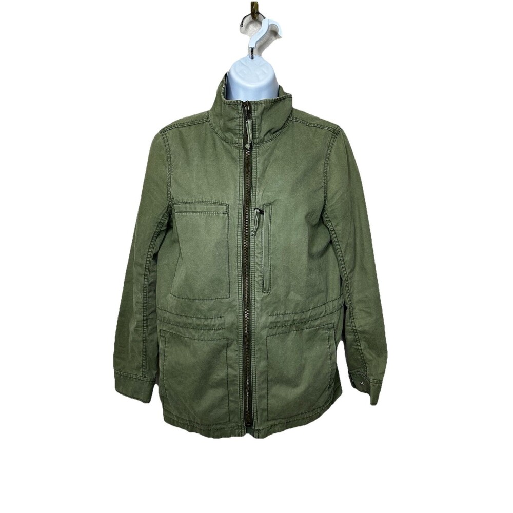 Madewell Fleet Utility Jacket Small Army Olive Green Canvas Field Coat